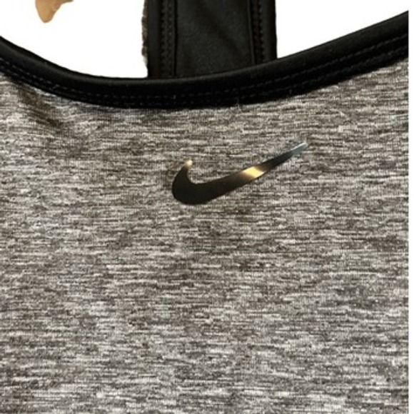 Nike Women's Activewear Tank Top‎ Gray Striped Racerback Layered Athletic - Picture 4 of 7